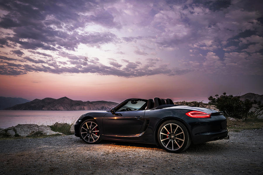 porsche 981 boxster s convertible on a coastline of mallorca spain kristian sekulic
